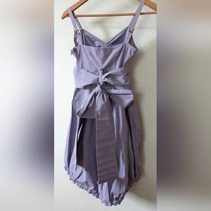 Designer Patrizia Pepe Lavender High Low Adj. Straps Drawstring Hem Dress. Sz S
